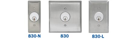 830 key switch door activation